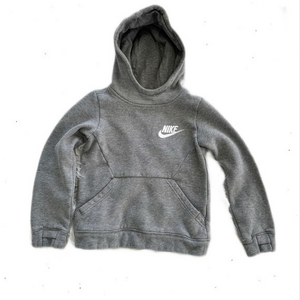 Nike Hooded Sweater Boys Size 5 Small 4-5 years Pullover Hoodie Gray Pocket NWOT